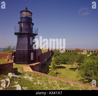 Fort Jefferson Monument National en Dry Tortugas près de côte de la Floride Banque D'Images