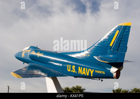 A4J Skyhawk Blue Angels à USS Lexington Museum Corpus Christi Texas TX USA Banque D'Images