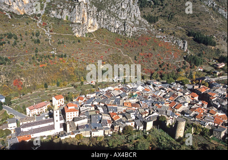 La Brigue, vallée de la Roya Mercantour France PACA Alpes-Maritimes 06 Europe Banque D'Images