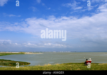 Baie de Somme au Crotoy France Banque D'Images