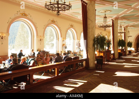 CANADA Alberta Banff Parc national Banff Lake Louise Chateau Lake Louise Salon Lakeview Banque D'Images