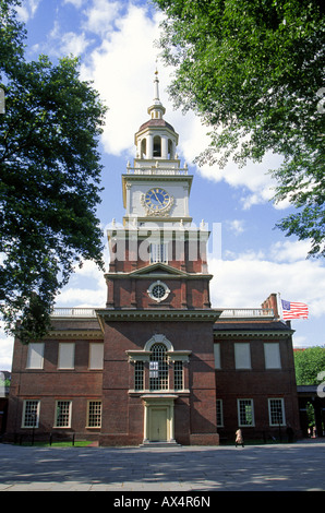 USA PENNSYLVANIA PHILADELPHIE Vue d'Independence Hall dans le quartier historique de Philadelphie Banque D'Images