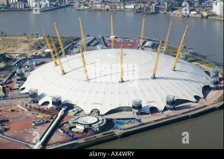 L'O2 Arena le Millennium Dome Vue aérienne Banque D'Images