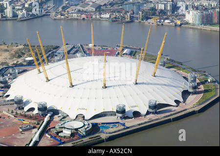 L'O2 Arena le Millennium Dome Vue aérienne Banque D'Images