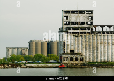 Les silos à grains a inventé à Buffalo, New York inspiré le Corbusier et Walter Gropius Banque D'Images