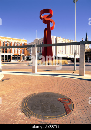 Flambeau de l'amitié sculpture près de Riverside Mall à San Antonio, Texas, USA Banque D'Images