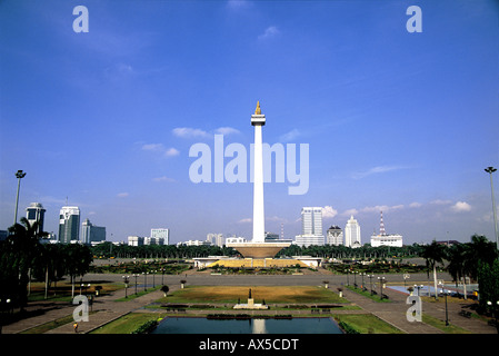 Monument National en place Merdeka Jakarta Indonésie Banque D'Images