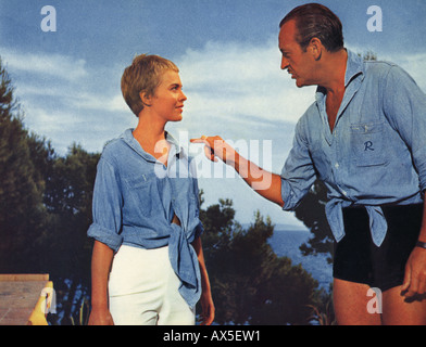 BONJOUR TRISTESSE 1957 Columbia film avec David Niven et Jean Seberg bnased sur le roman de Françoise Sagan Banque D'Images