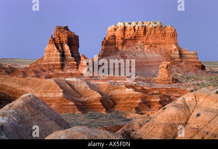 Les formations de grès, Badlands, Goblin Valley State Park, Utah, USA Banque D'Images