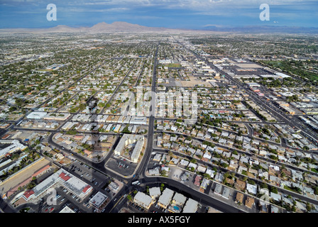 Quartier résidentiel, vue à partir de la stratosphère Tower, Las Vegas Boulevard, Las Vegas, Nevada, USA, Amérique du Nord Banque D'Images