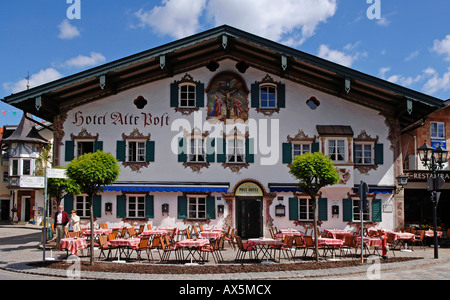 Hotel Alte Post, Oberammergau, Bavaria, Germany, Europe Banque D'Images