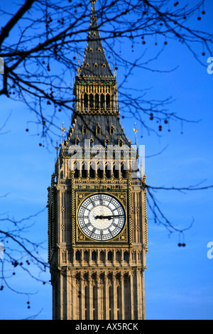 Big Ben en hiver, Londres, Angleterre, Royaume-Uni, Europe Banque D'Images