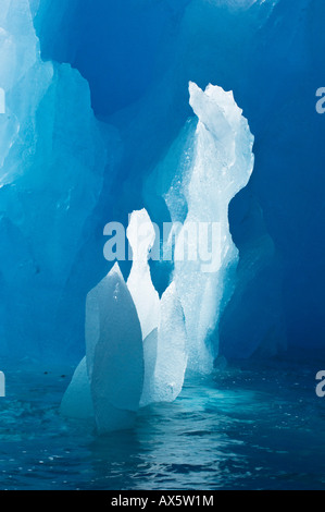 Détail d'Iceberg, Igaliko près de Narsaq, le sud du Groenland, de l'Atlantique Nord Banque D'Images