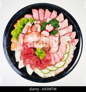 Assiette de pain de viande, charcuterie Banque D'Images