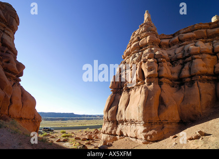 Formations de grès le long de l'Interstate 70 (I-70) près de Hanksville, Utah, USA Banque D'Images