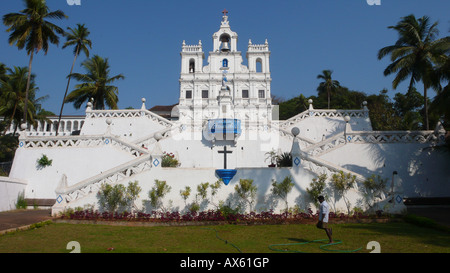 L'église baroque notre-Dame de l'Immaculée conception, Panjim (Panaji), Goa, Inde, date de 1541. Banque D'Images