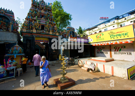 Temple Hindou à Alleppey, Inde Banque D'Images