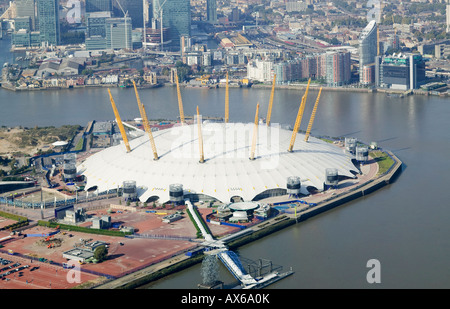 L'O2 Arena le Millennium Dome Vue aérienne Banque D'Images