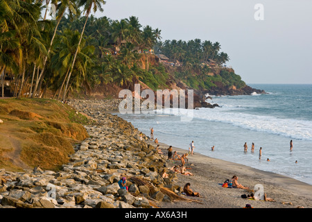 Plage de Varkala Inde Banque D'Images