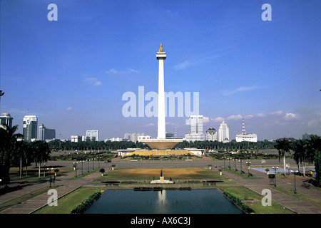 Monument National en place Merdeka Jakarta Indonésie Banque D'Images