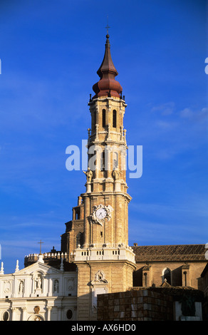 Saragosse, cathédrale gothique La Seo, la cathédrale de l'Espagne.le Sauveur Catedral del Salvador Banque D'Images