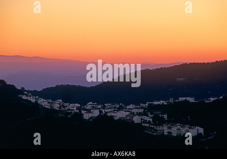 Gaucin, village blanc, Pueblo Blanco, Málaga, Andalousie, espagne. Banque D'Images