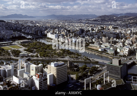 La Ville d'Hiroshima Japon aérienne Banque D'Images