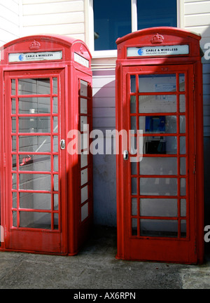 Style britannique des îles Falkland boothes téléphone Banque D'Images