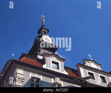 L'horloge de l'Hôtel de Ville juif Prague Banque D'Images