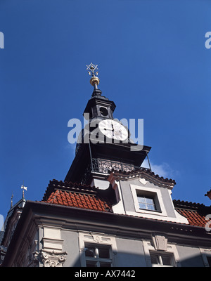 L'horloge de l'Hôtel de Ville juif Prague Banque D'Images