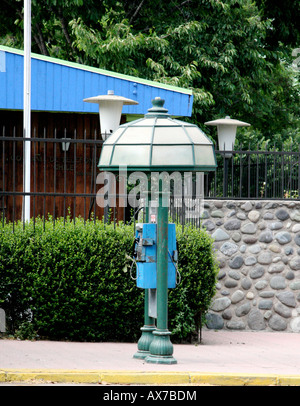 Téléphone à l'ancienne au Chili Banque D'Images