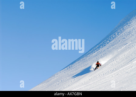 Le ski de randonnée sur la crête de cow-boy chantant Col Whistler British Columbia Canada Banque D'Images