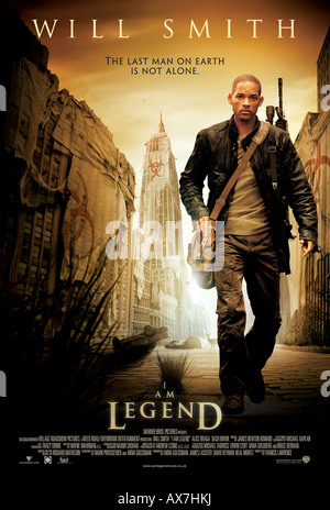 Je suis une légende - affiche pour 2007 Warner Bros film avec Will Smith Banque D'Images