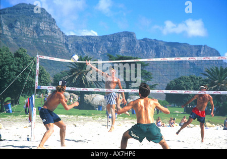 Beachvolleyball, Camps Bay Suedafrika Banque D'Images