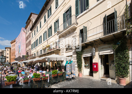 Restaurant trottoir, Piazza Navona, Centre Historique, Rome, Italie Banque D'Images