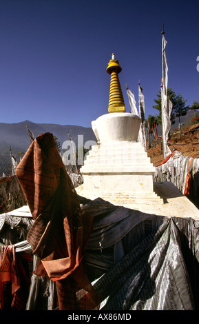 Bhoutan Thimphu Changankha Lhakhang stupa Banque D'Images