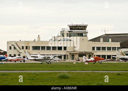 L'aérodrome l'aéroport de Shoreham Banque D'Images