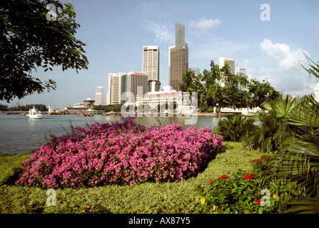 Singapour Singapour moderne de Parc de l'Esplanade Banque D'Images