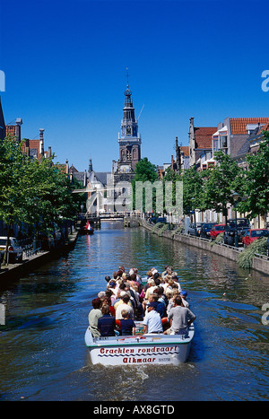 Boot, Altstadt, Alkmaar, Pays-Bas Banque D'Images