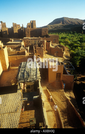 Tamdaght Kasbah Ait Benhaddou, près de, au Maroc. Banque D'Images
