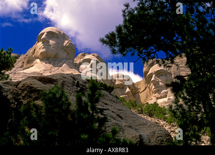 Mount Rushmore National Memorial, le Mont Rushmore, National Memorial, Keystone, Black Hills, comté de Pennington, le Dakota du Sud Banque D'Images