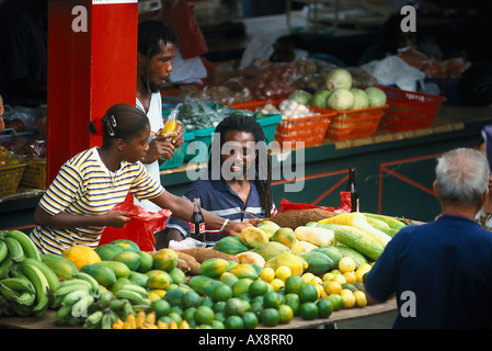 Sir Selwyn Clarke market, Victoria, Mahé Seychellen Banque D'Images