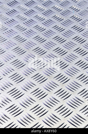 Silver metal treadplate background Banque D'Images