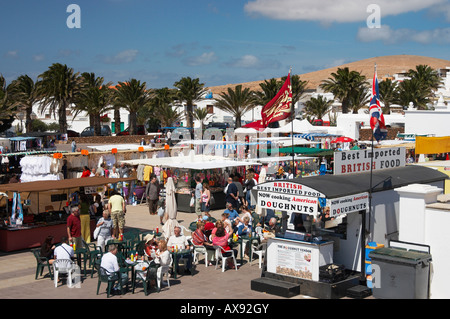 Teguise Lanzarote sur le marché de dimanche dans les îles Canaries. Banque D'Images