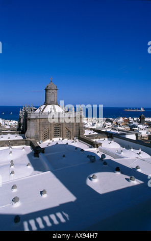 Aperçu de la ville depuis le toit de la cathédrale Santa Ana, Vegueta, centre-ville historique, Las Palmas de Gran Canaria, Gran Canaria, Banque D'Images