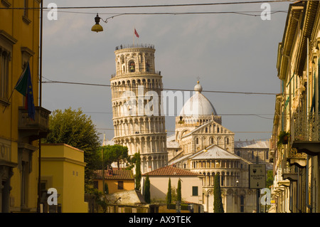 Tour de Pise et le Duomo (cathédrale), Pise, Italie. Banque D'Images