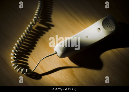 Téléphone à la lumière du soleil du matin Banque D'Images