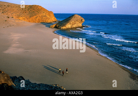 Playa del Monsul, Cabo de Gata, Almeria, Andalusien Spanien, Europa Banque D'Images