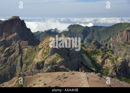 Portugal Madère vue du pico do areeiro Banque D'Images