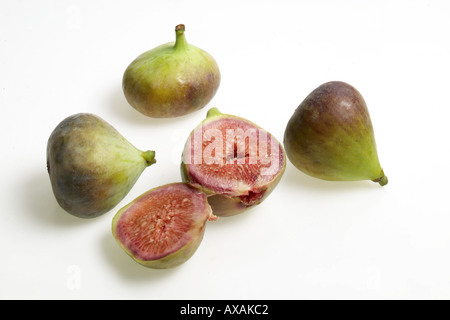 Ficus Anjir AAD73215 doux charnu en forme de poire de couleur jaunâtre ou mangé frais fruits pourpre Banque D'Images